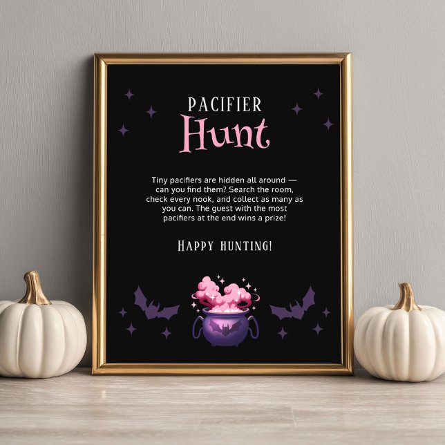 Halloween Baby Shower Pacifier Hunt Game Poster (Creator Uploaded)