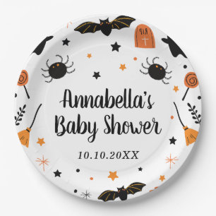Halloween Baby Shower Paper Plate
