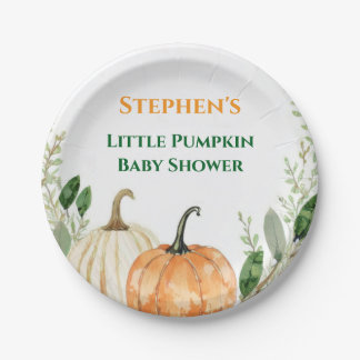 Halloween Baby Shower Paper Plates