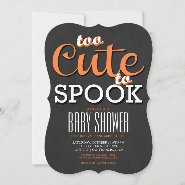 Halloween Baby Shower Party Invitation (Front)