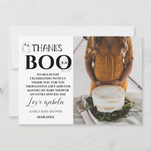 Halloween Baby Shower Photo Thank You Card