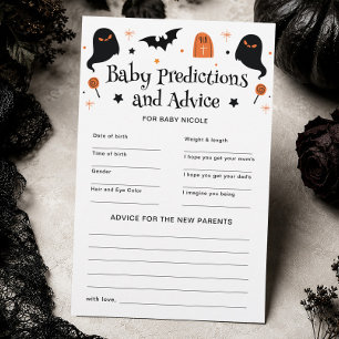 Halloween Baby Shower Predictions Advice Game
