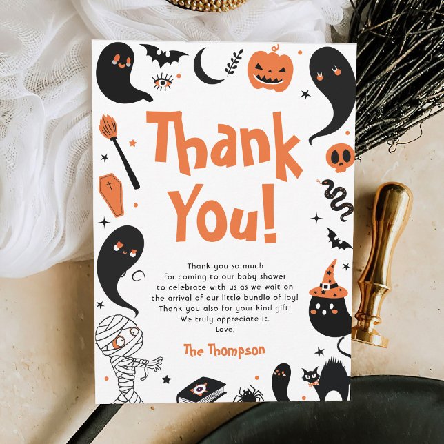 Halloween Baby Shower Thank You Card (Creator Uploaded)