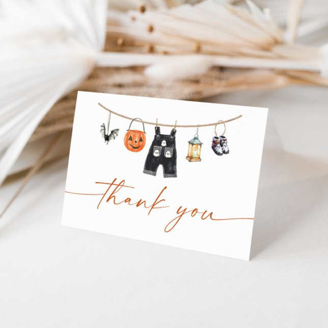 Halloween Baby Shower Thank You Card, Little Boo Card (Creator Uploaded)