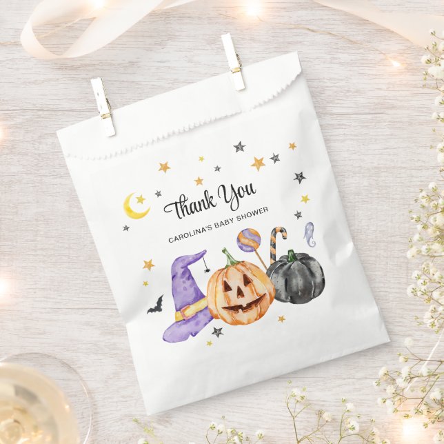 Halloween Baby Shower Thank You Favour Bag (Clipped)