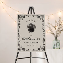 Halloween Baby Shower Welcome Sign