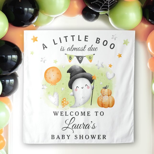 Halloween Baby Shower Welcome Sign Tapestry (Halloween Baby Shower Welcome Sign Tapestry)