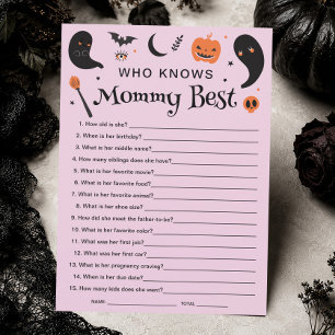Halloween Baby Shower Who Knows Mummy Best Game Invitation