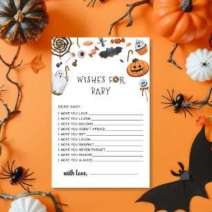 Halloween Baby Shower Wishes for Baby Game
