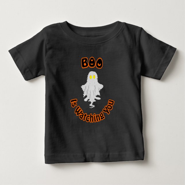 Halloween Baby T-Shirt | Boo Is Watching You (Front)