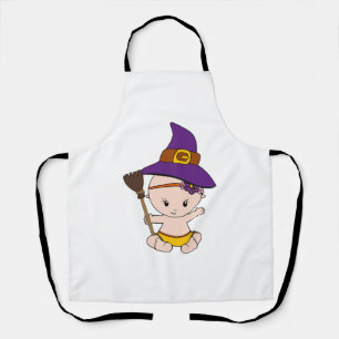 Halloween Baby Witch Funny Gift Pregnant Women Apron