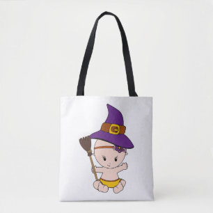 Halloween Baby Witch Funny Gift Pregnant Women Tote Bag