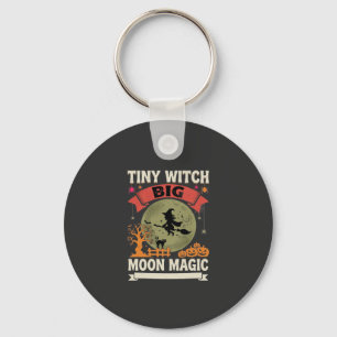 Halloween Baby Witch Moon Magic Key Ring