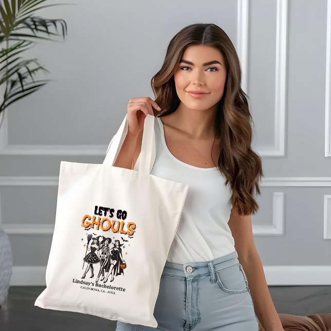 Halloween Bachelorette let's go ghoul Tote Bag (Creator Uploaded)