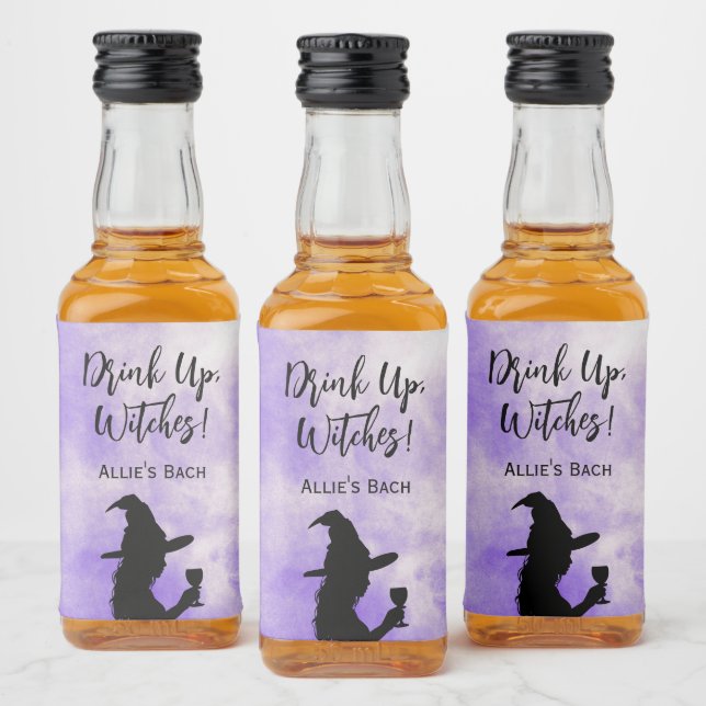 Halloween Bachelorette Party Drink Up Witches Liquor Bottle Label (Bottles)