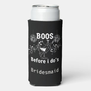 Halloween Bachelorette Party gothic ghost Seltzer Can Cooler