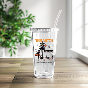 Halloween Bachelorette This Witch is Getting Hitch Acrylic Tumbler