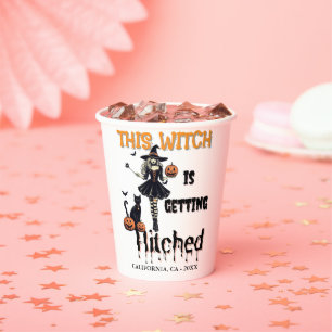 Halloween Bachelorette This Witch is Getting Hitch Paper Cups