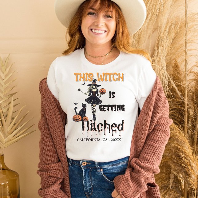 Halloween Bachelorette This Witch is Getting Hitch T-Shirt (Creator Uploaded)