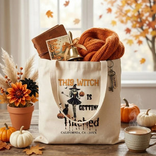 Halloween Bachelorette This Witch is Getting Hitch Tote Bag