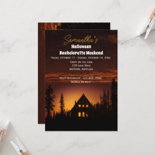 Halloween Bachelorette Weekend on the Lake Invitation