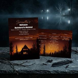 Halloween Bachelorette Weekend on the Lake Invitation