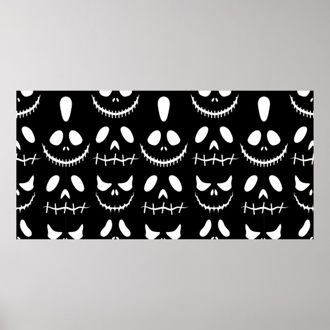 Halloween background. Seamless pattern with hallow Poster (Front)