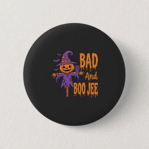 Halloween Bad And Boo Jee Scarecrow Graphic 6 Cm Round Badge