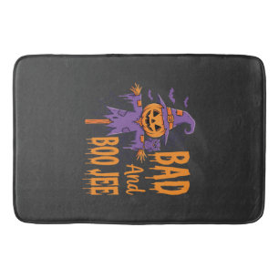 Halloween Bad And Boo Jee Scarecrow Graphic Bath Mat