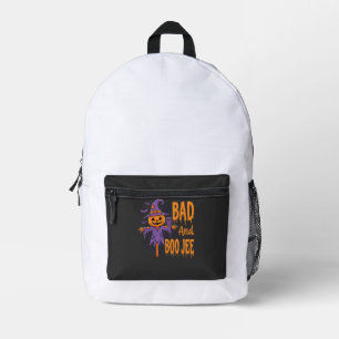 Halloween Bad And Boo Jee Scarecrow Graphic Printed Backpack