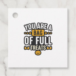 Halloween Bag Of Treats Vintage Vector Design_1 Favour Tags