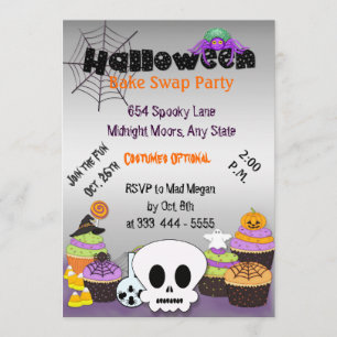 Halloween Bake Swap Party Invitation