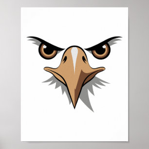 Halloween Bald Eagle Face Costume Kids Cute Themed Poster