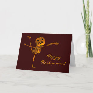 Halloween Ballet Arabesque Position Card