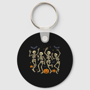 Halloween Ballet Costume Dancing Skeleton Spooky Key Ring