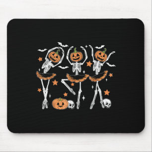 Halloween Ballet Cute Skeleton Pumpkin Girls Skele Mouse Pad