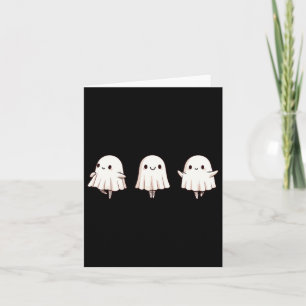 Halloween Ballet Ghost Ballet Dancer Spooky Dance Card