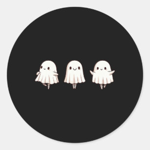 Halloween Ballet Ghost Ballet Dancer Spooky Dance Classic Round Sticker