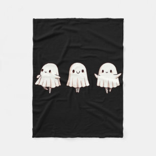 Halloween Ballet Ghost Ballet Dancer Spooky Dance Fleece Blanket