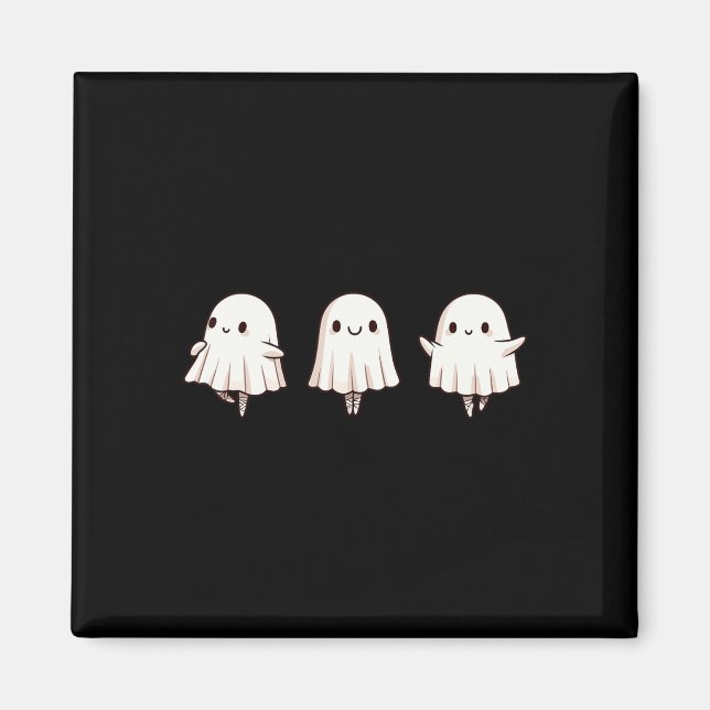 Halloween Ballet Ghost Ballet Dancer Spooky Dance  Magnet (Front)