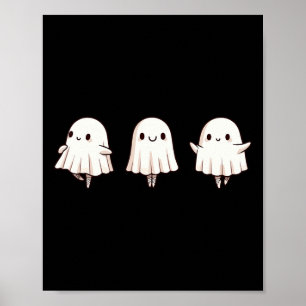 Halloween Ballet Ghost Ballet Dancer Spooky Dance Poster