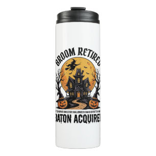 Halloween Band Director Witch Haunted House Design Thermal Tumbler