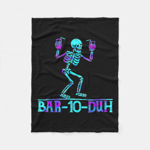 Halloween Bar 10 Duh Skeleton Drinking Costume Fleece Blanket