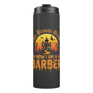 Halloween Barber Witch Broom Broke Haunted House D Thermal Tumbler