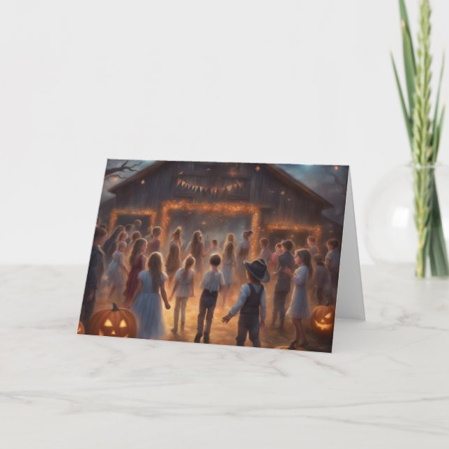 Halloween Barn Dance instant download or Card (Front)