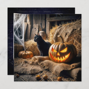 Halloween Barn Party Invitation