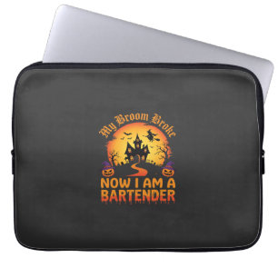 Halloween Bartender Haunted House Witch Pumpkin De Laptop Sleeve