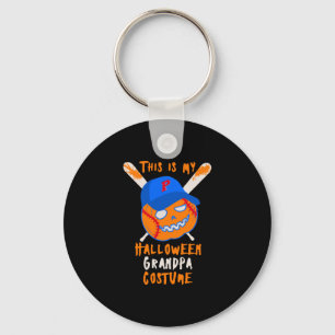 Halloween Baseball Grandpa for Grandfather Grandpa Key Ring