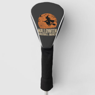 Halloween Baseball Maker Vintage Witch Graphic Golf Head Cover
