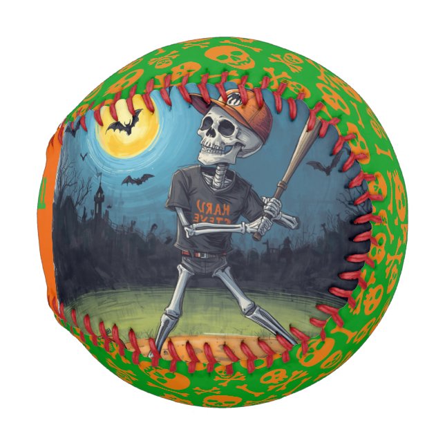 Halloween Baseball, Skeleton,Grave Ball League (Front Right)